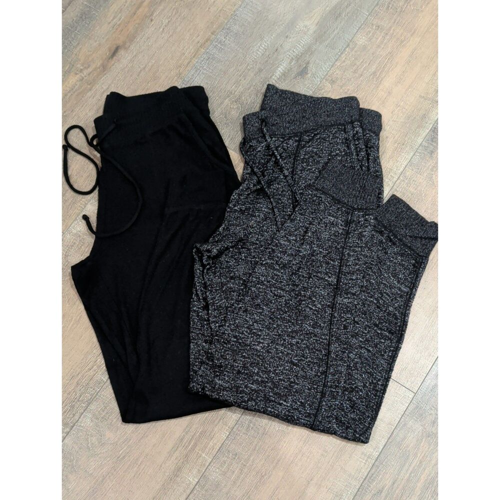 Old Navy Women’s Lounge Pants Bundle 2 Pairs Black Charcoal Gray XS